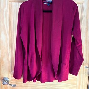 Karen Scott Deep Pink Open Cardigan